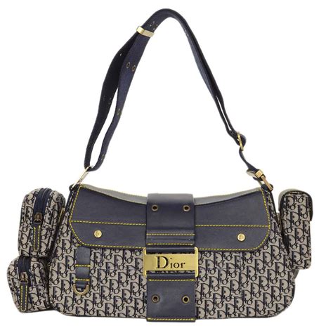 christian dior ru 0010 bag|CHRISTIAN DIOR Blue Monogram Multi Pocket Shoulder Bag.